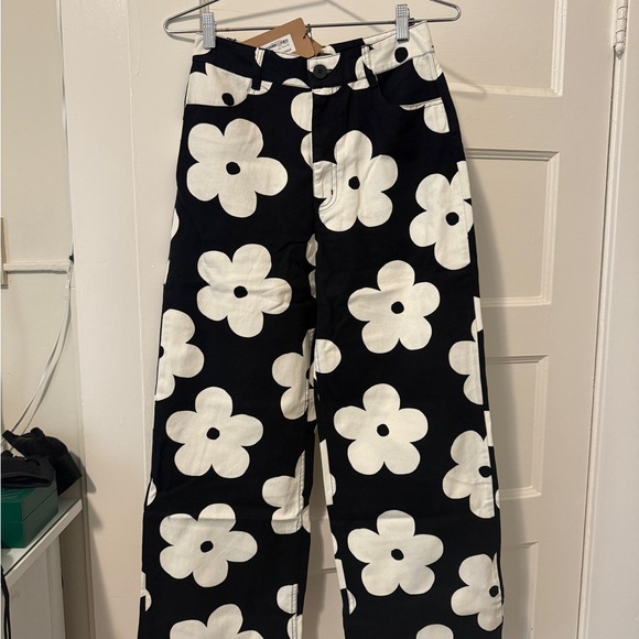 Princess Highway Denim - Princess Highway Black and White Gigi Daisy Jeans